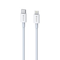  USB kabelis Devia Smart PD Type-C to Lightning 1.0m 20W 3A white 